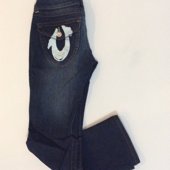 True Religion Brand - Dark wash boot cut jeans. - Picture 2 of 4